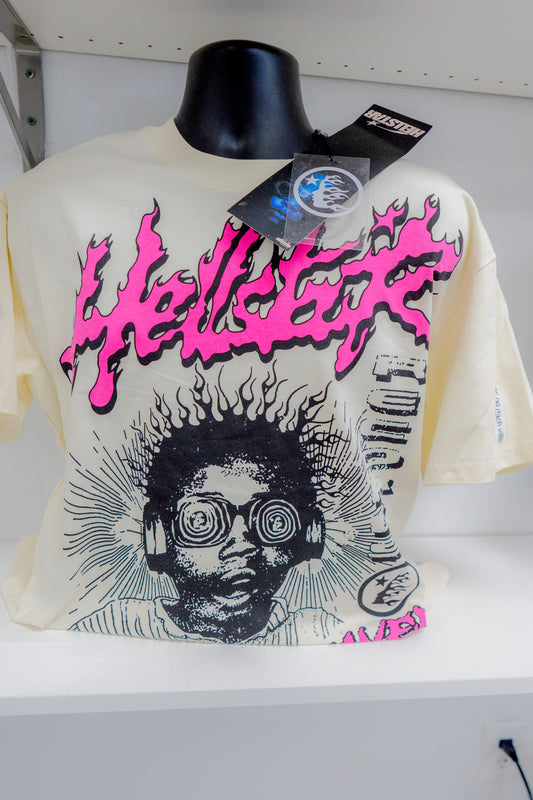 Hellstar T-Shirt white/pink