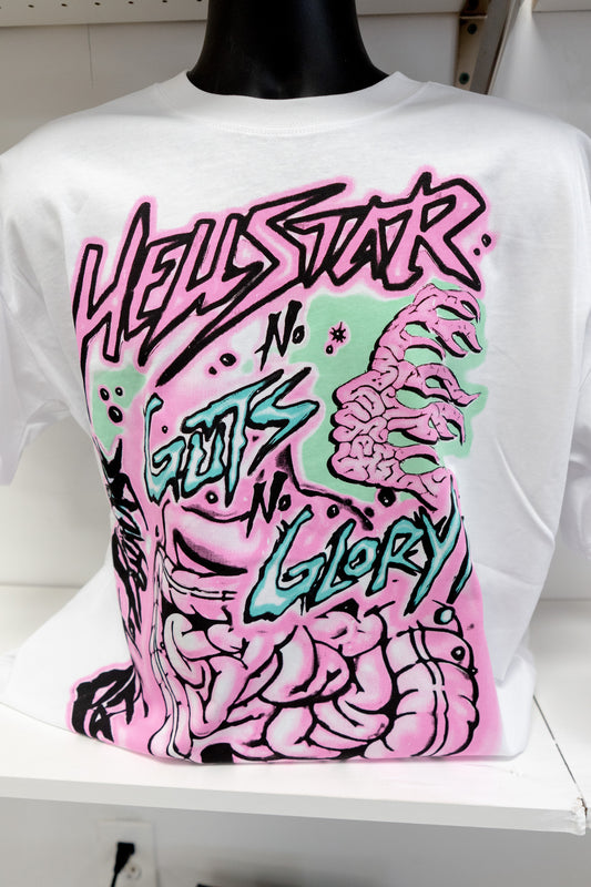 Hellstar T-Shirt (White/Pink)